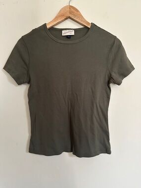 Olive Green Crewneck Short Sleeve Tee